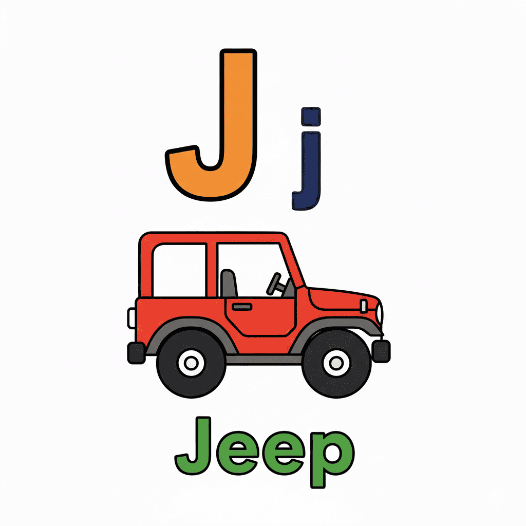 Printable Jar coloring page for letter J