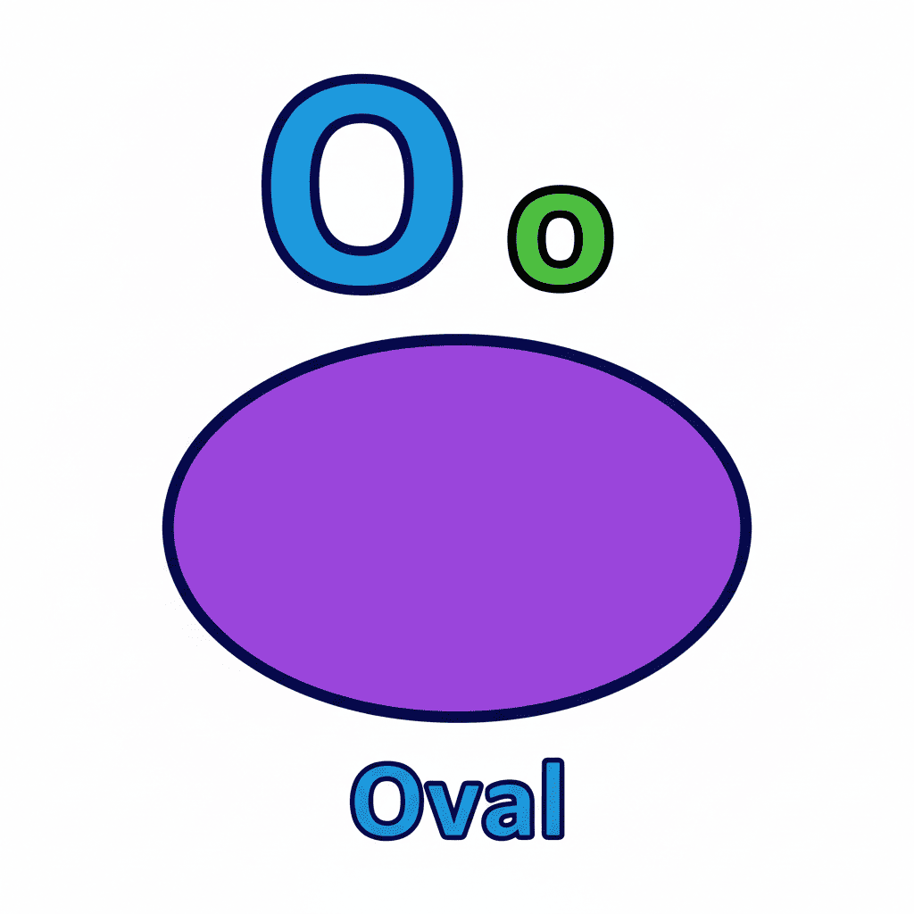 Printable Oval coloring page for letter O