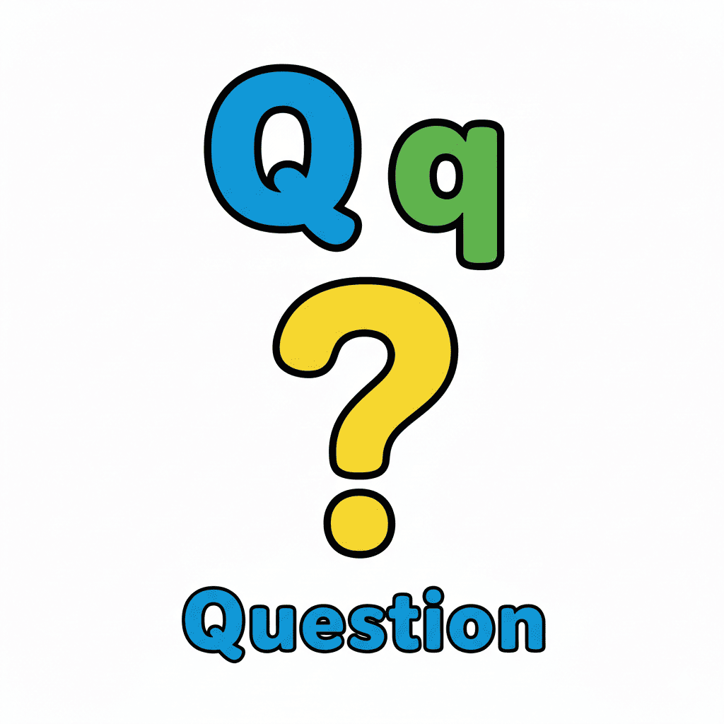 Printable Question mark coloring page for letter Q