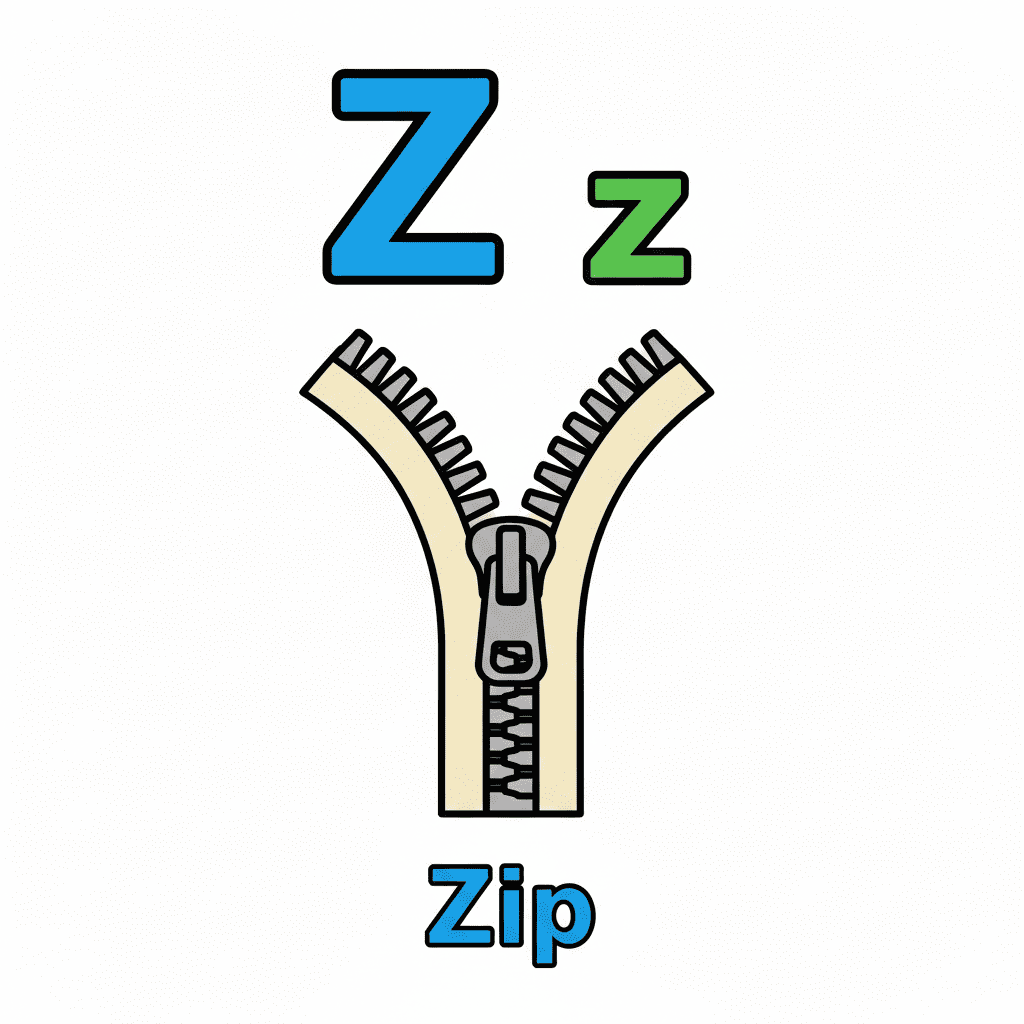 Zebra coloring page for letter Z