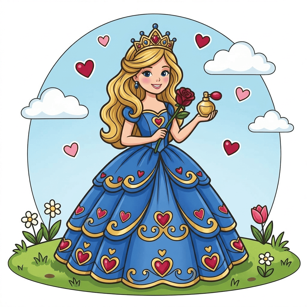 Barbie princess coloring page