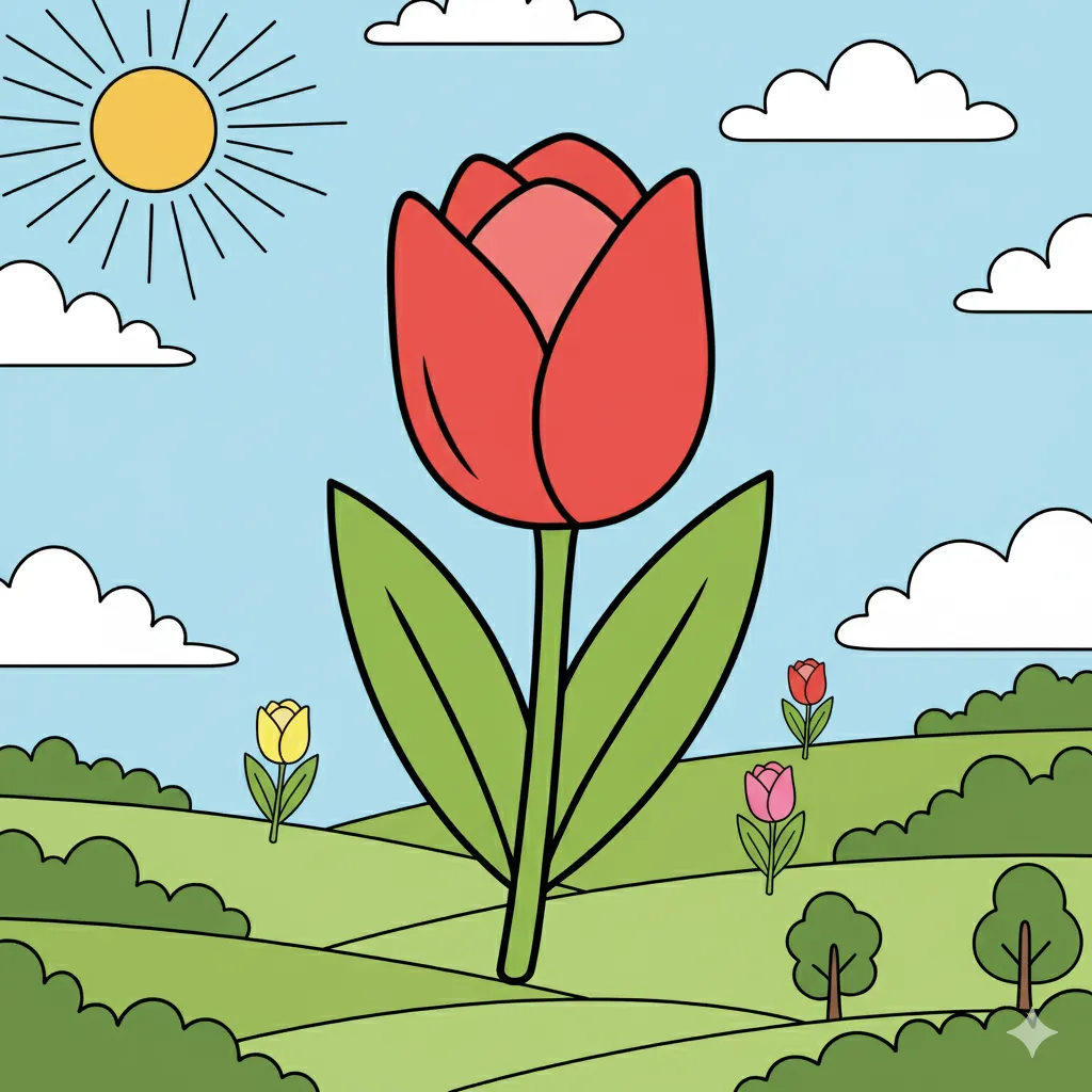 Flower coloring pages