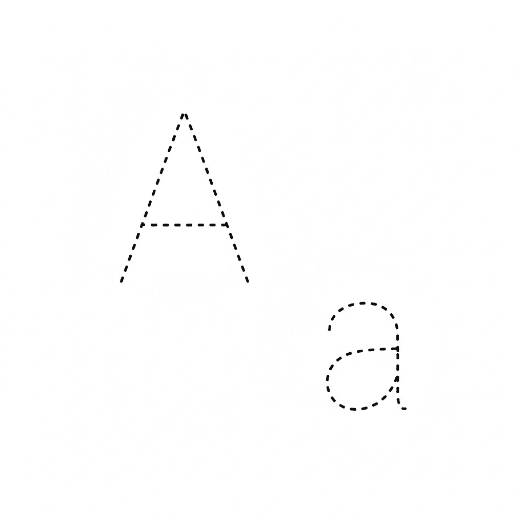 Alphabet handwriting practice