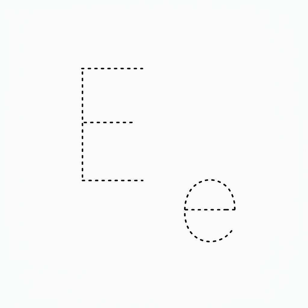 Letter E Handwriting Practice