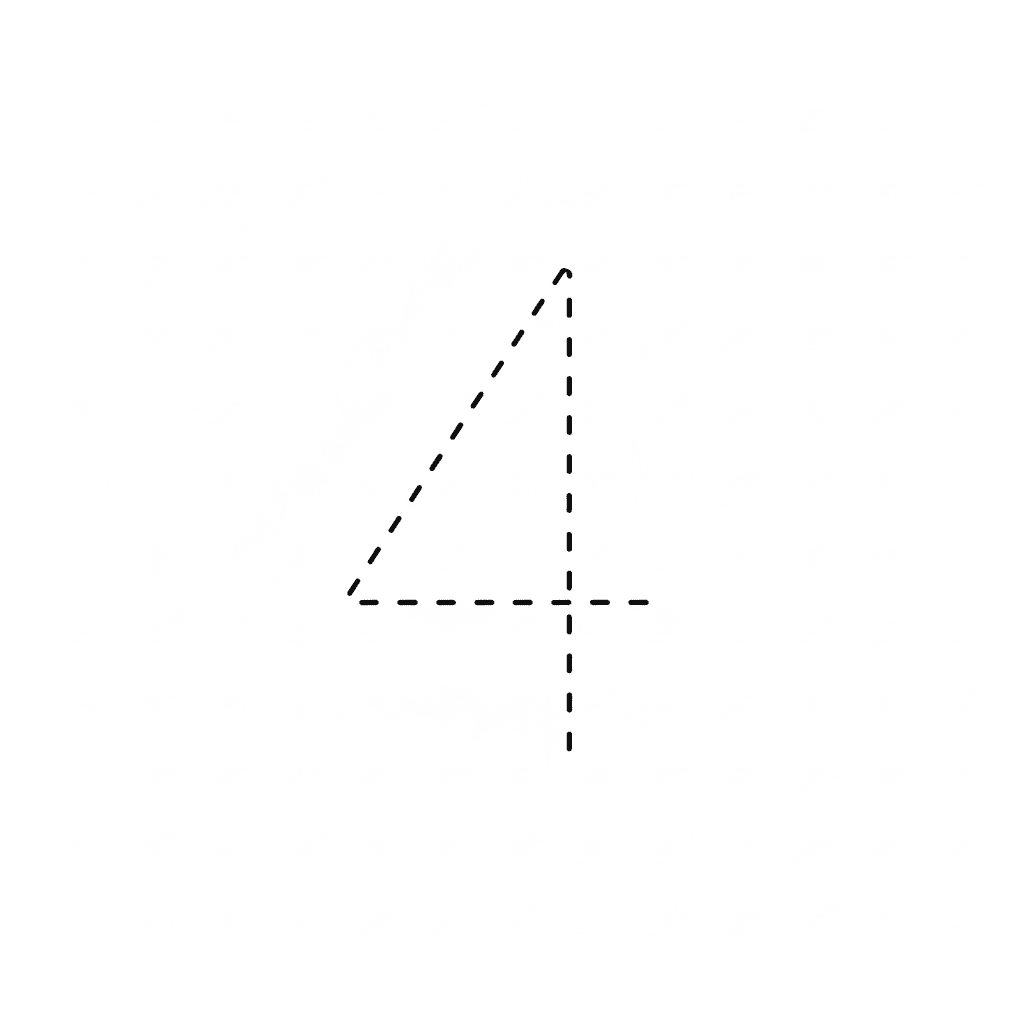 Number 4 Handwriting Practice