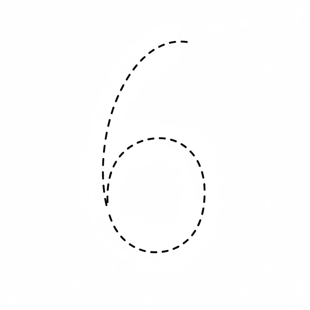 Number 6 Handwriting Practice