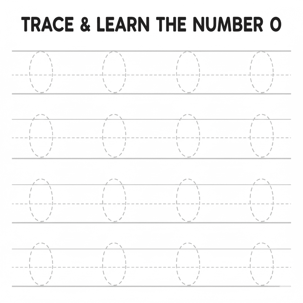Learn to Write Number 0