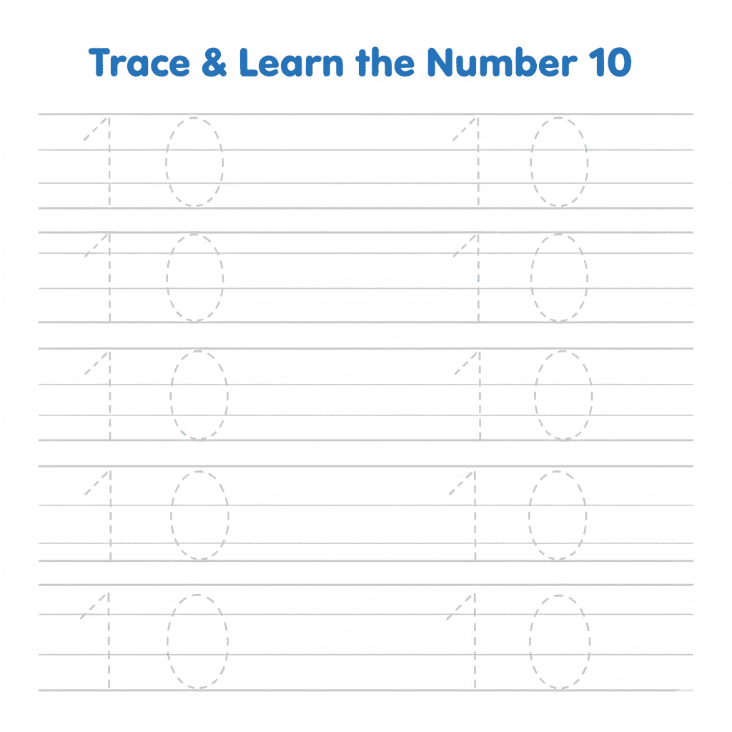 Learn to Write Number 10