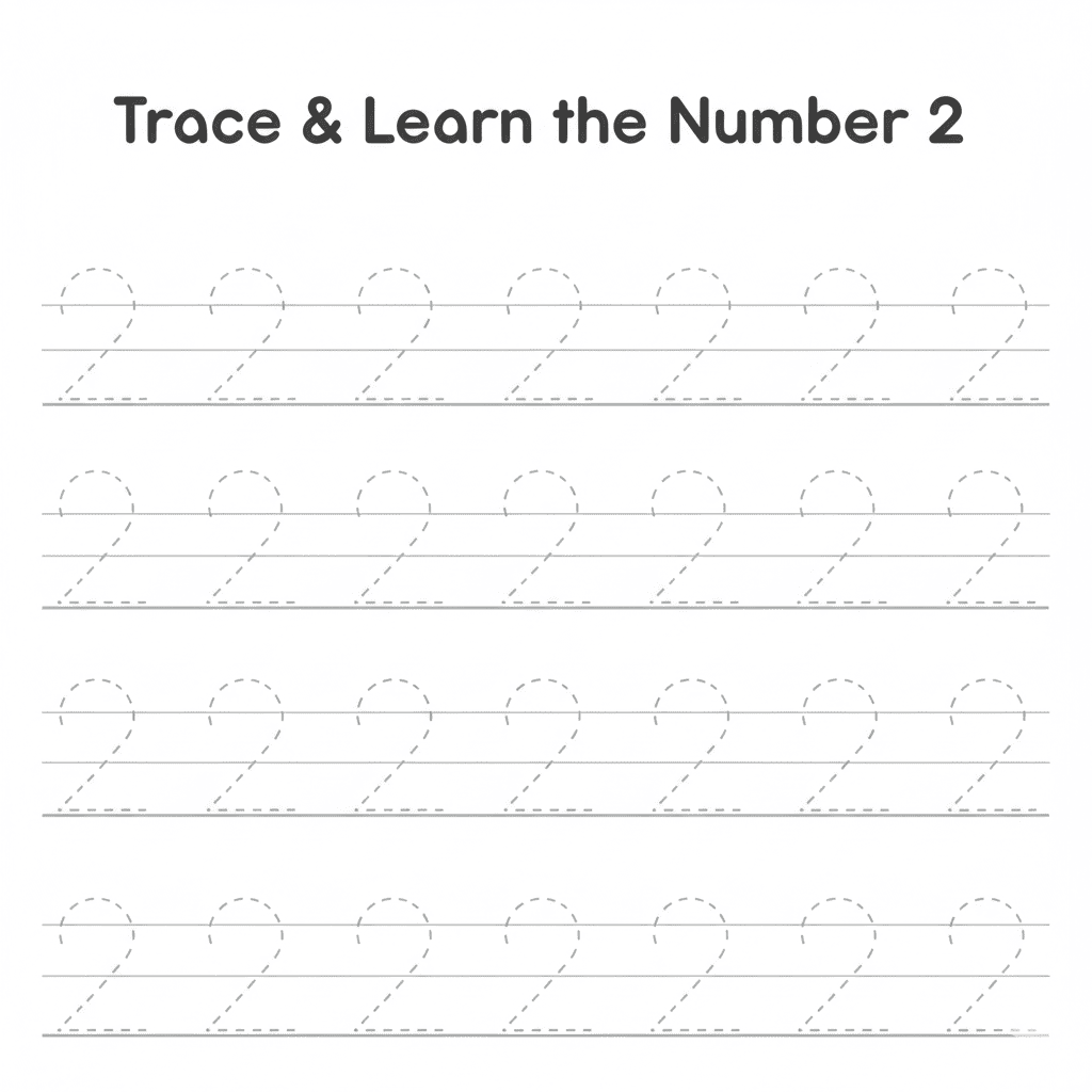 Number handwriting practice