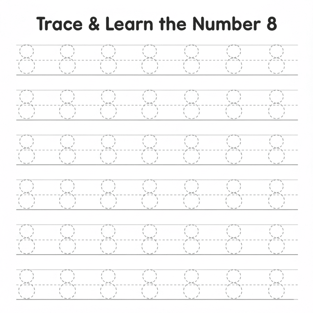 Learn to Write Number 8