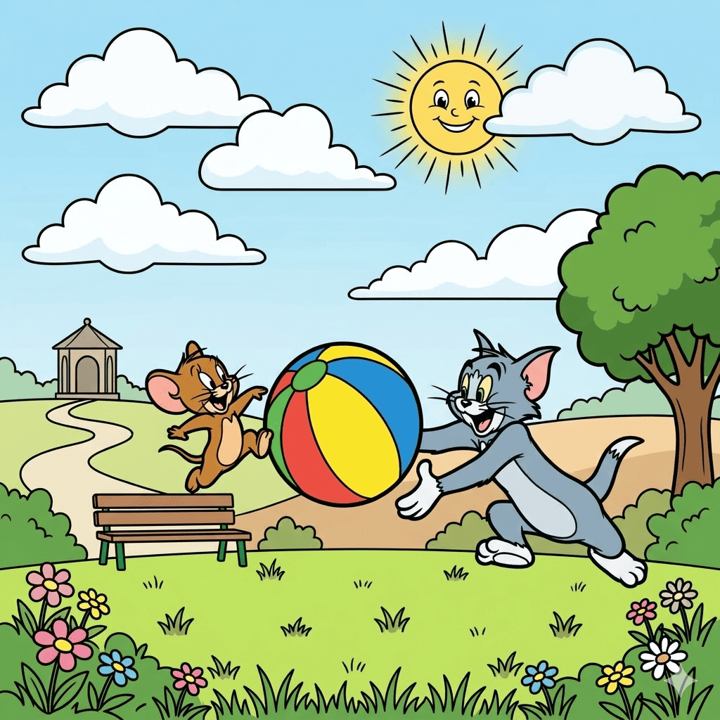 Tom and Jerry coloring pages for kids — classic chase scenes