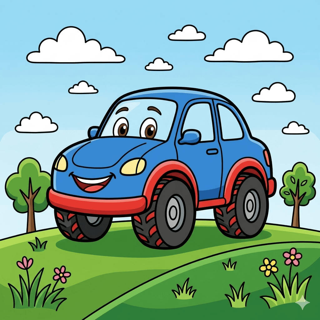 Vehicle coloring pages for kids — cars, trucks, planes and trains