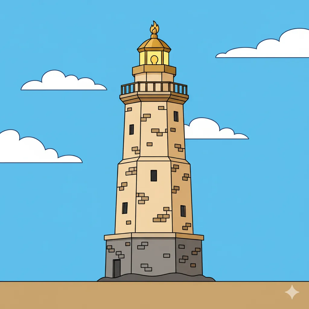 Printable Lighthouse of Alexandria coloring page