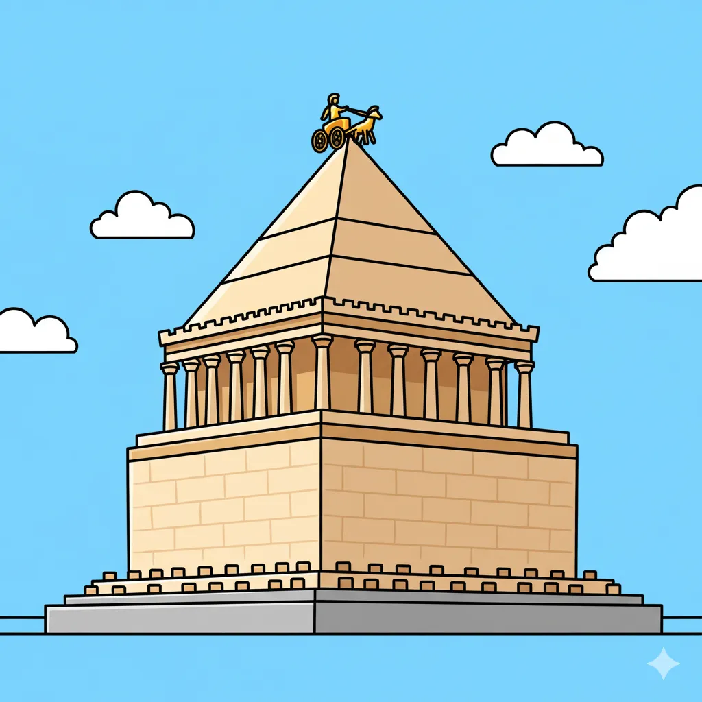 Printable Mausoleum at Halicarnassus coloring page