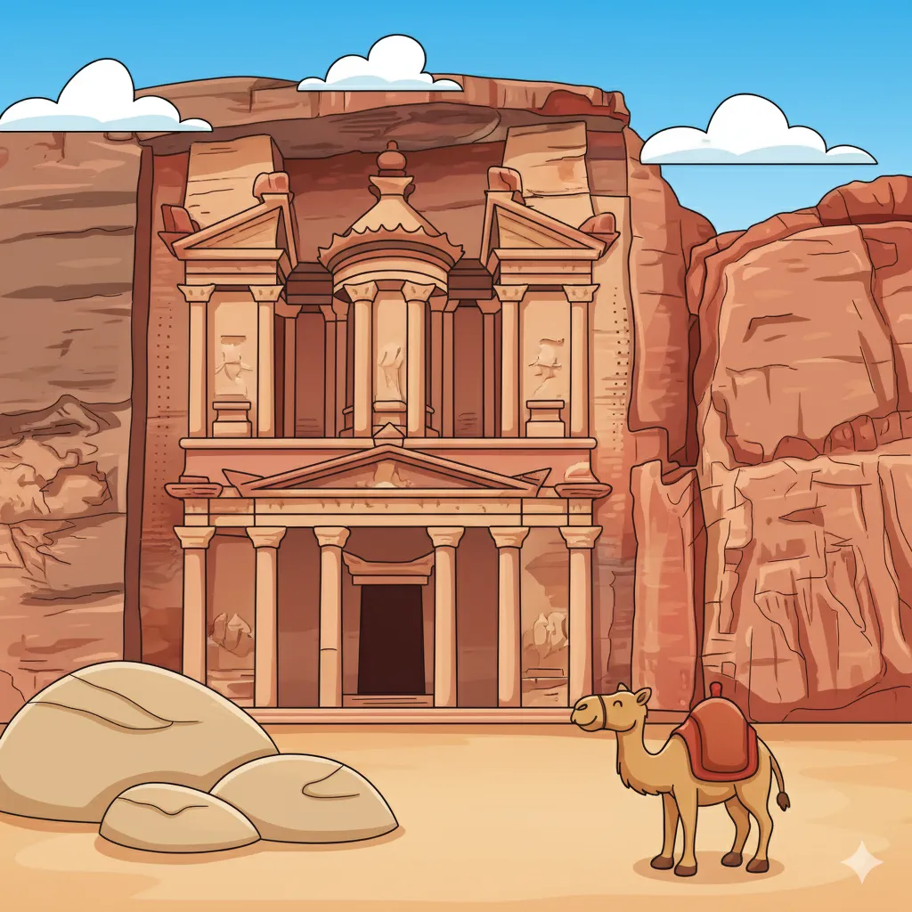 Printable Petra coloring page
