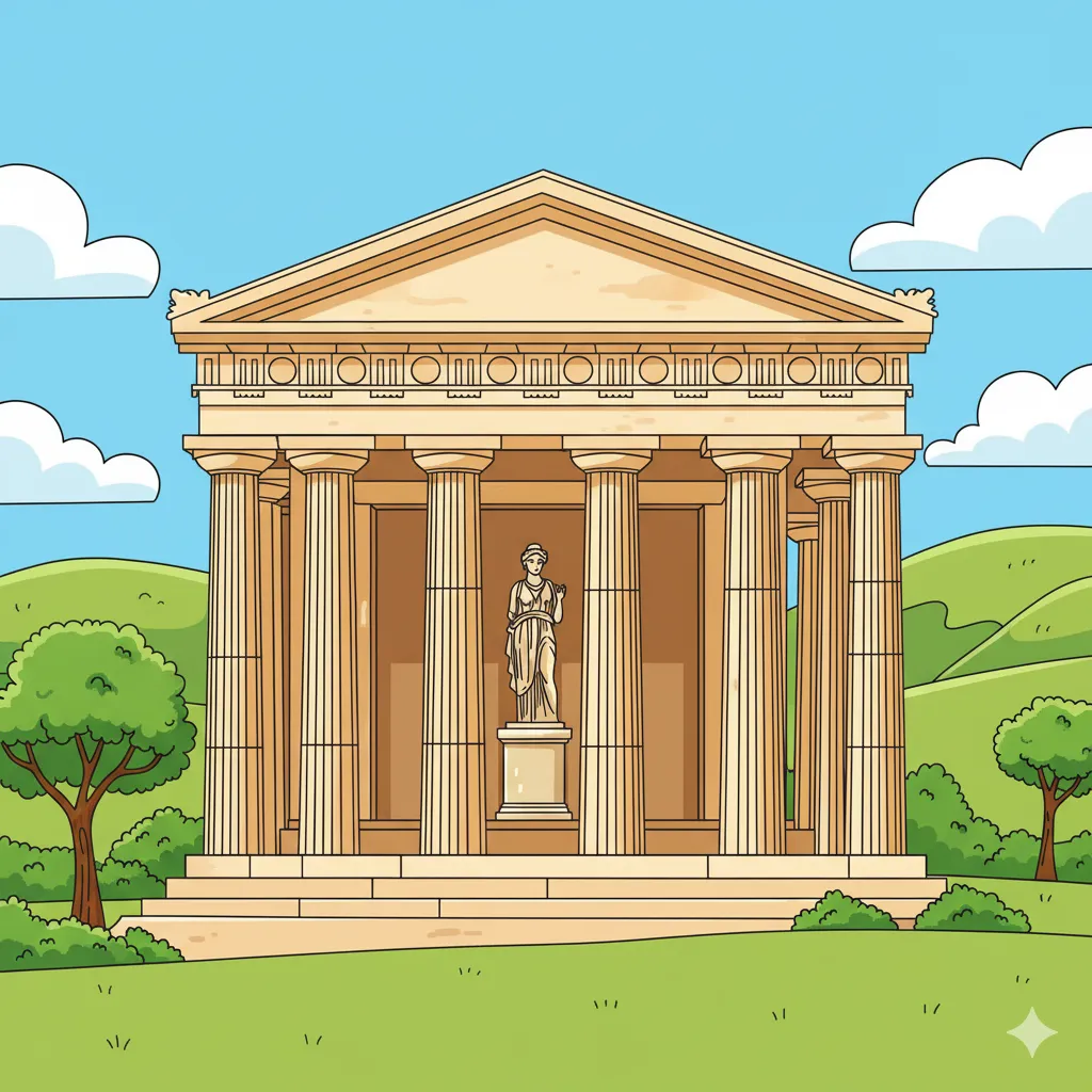 Printable Temple of Artemis coloring page