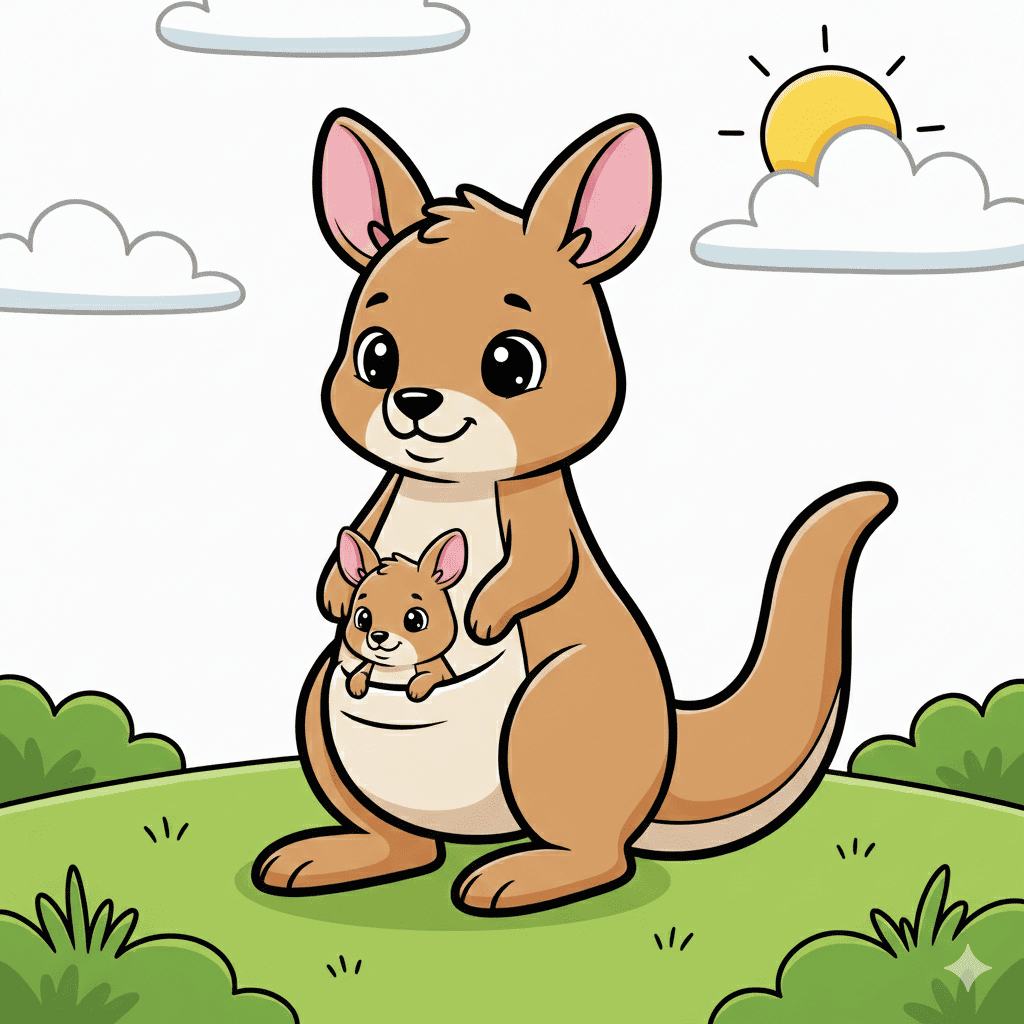 Kangaroo Coloring Page
