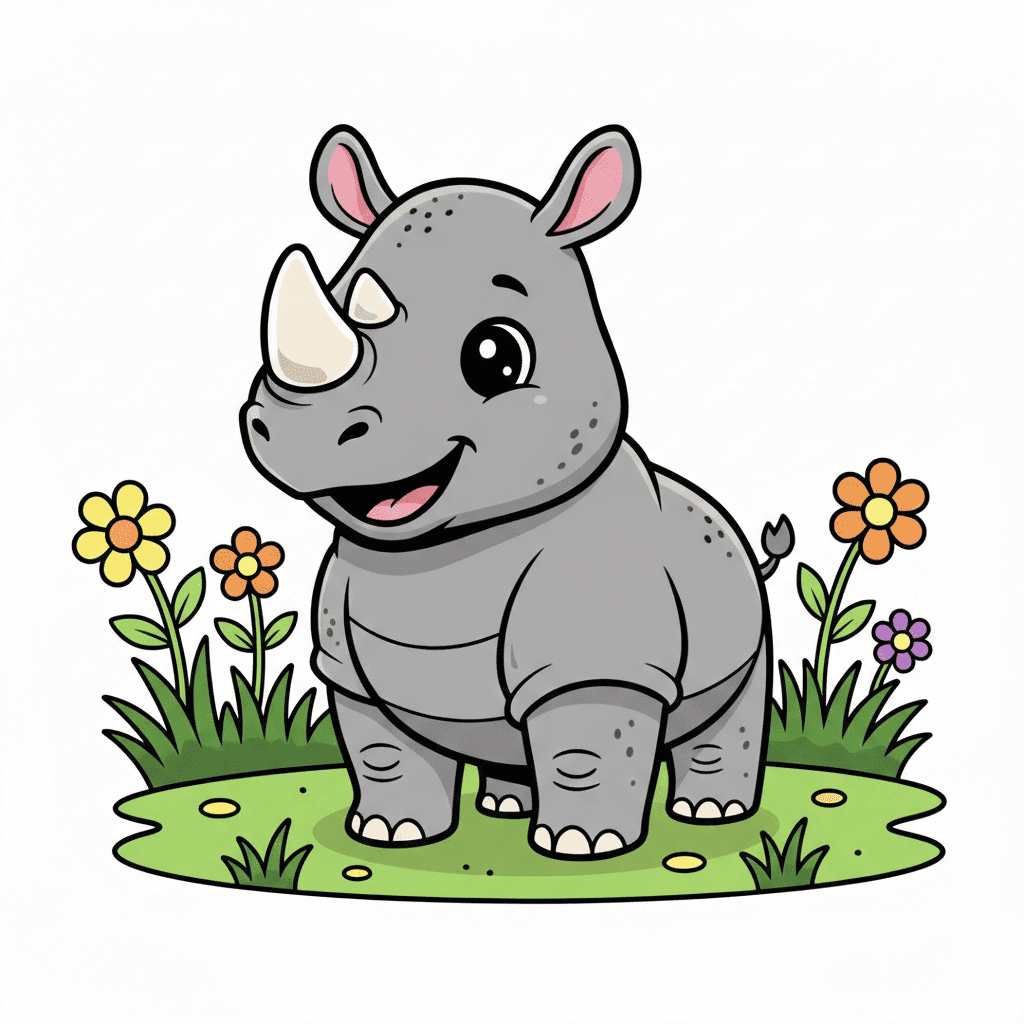 Rhinoceros Coloring Page