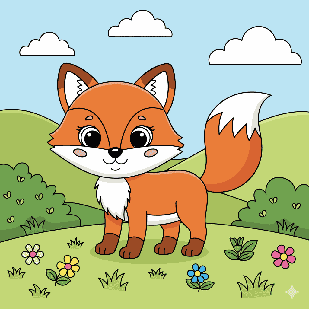 Fox Coloring Page
