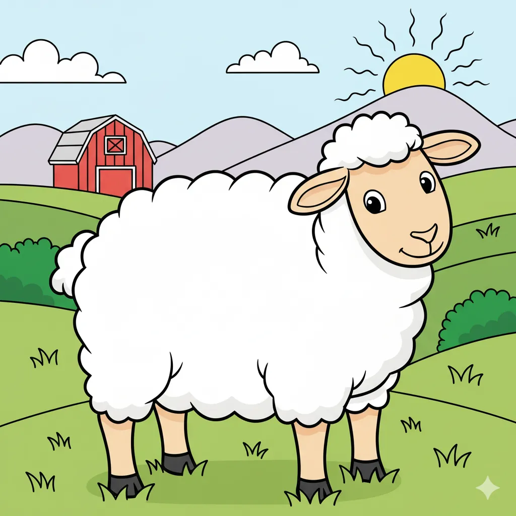 Sheep Coloring Page