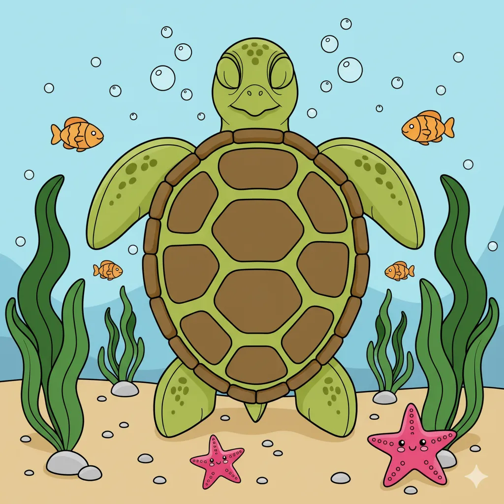 Turtle Coloring Page