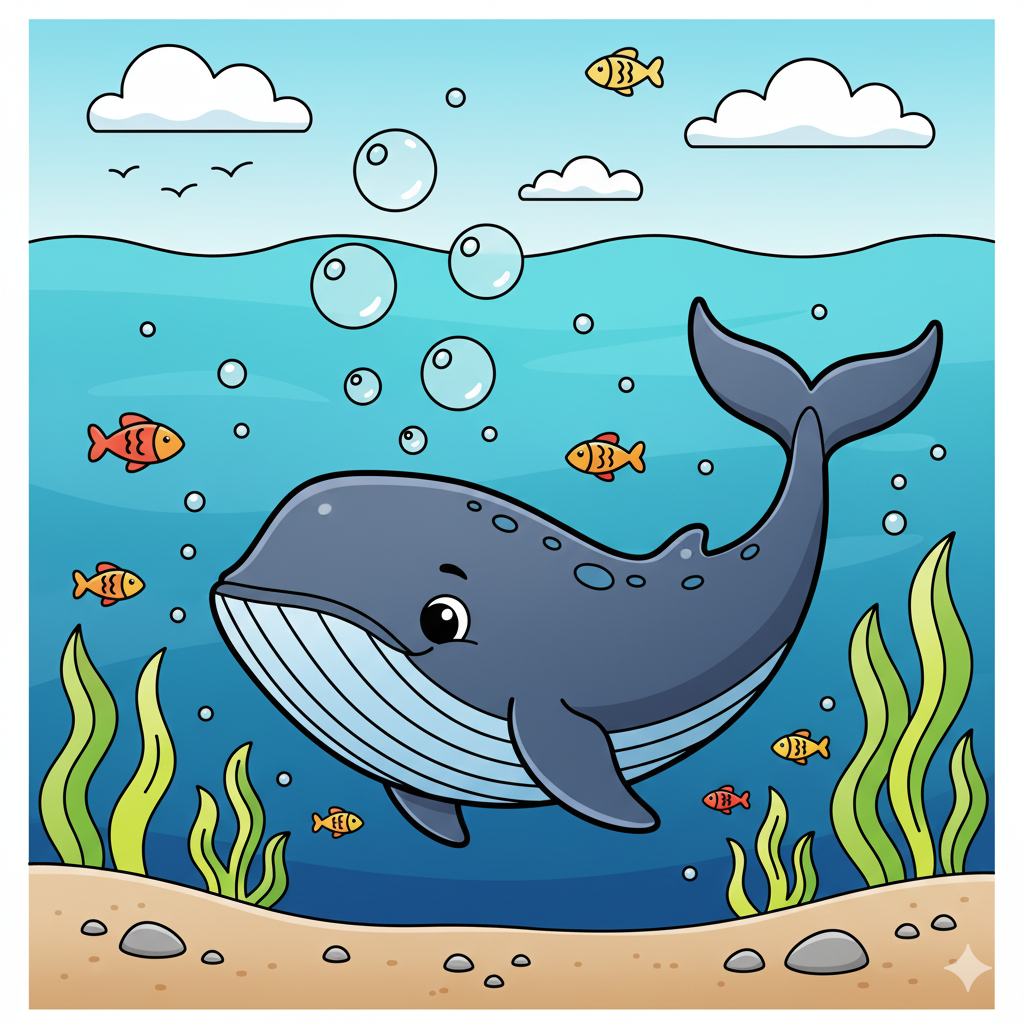 Whale Coloring Page