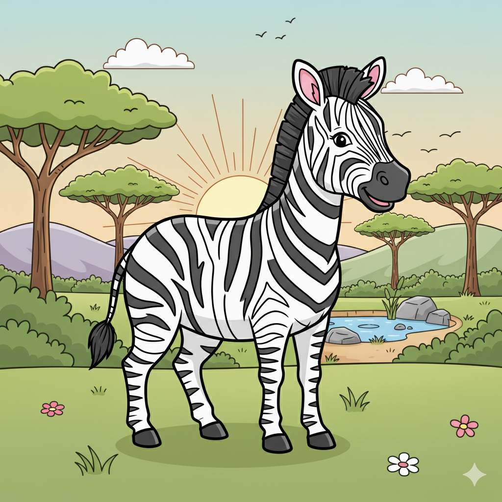 Zebra Coloring Page