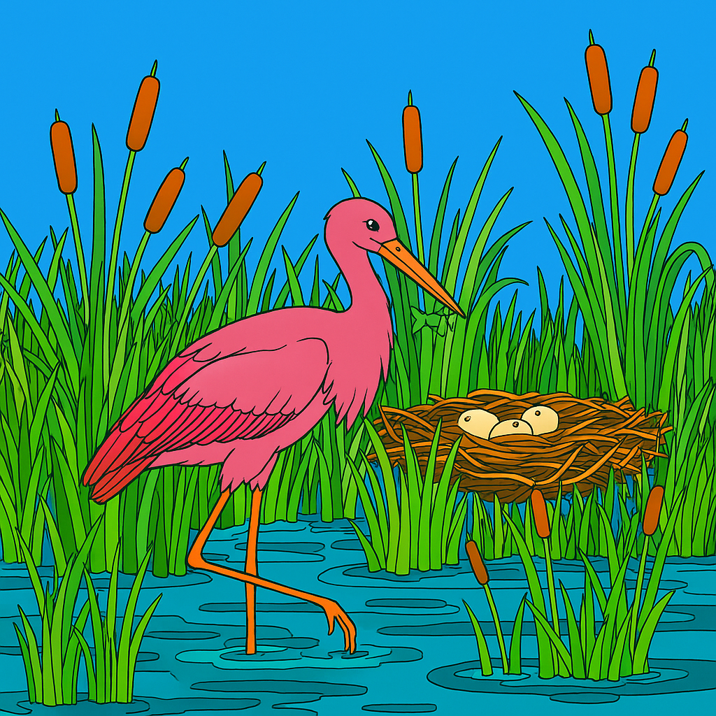 Colorful bird coloring page example