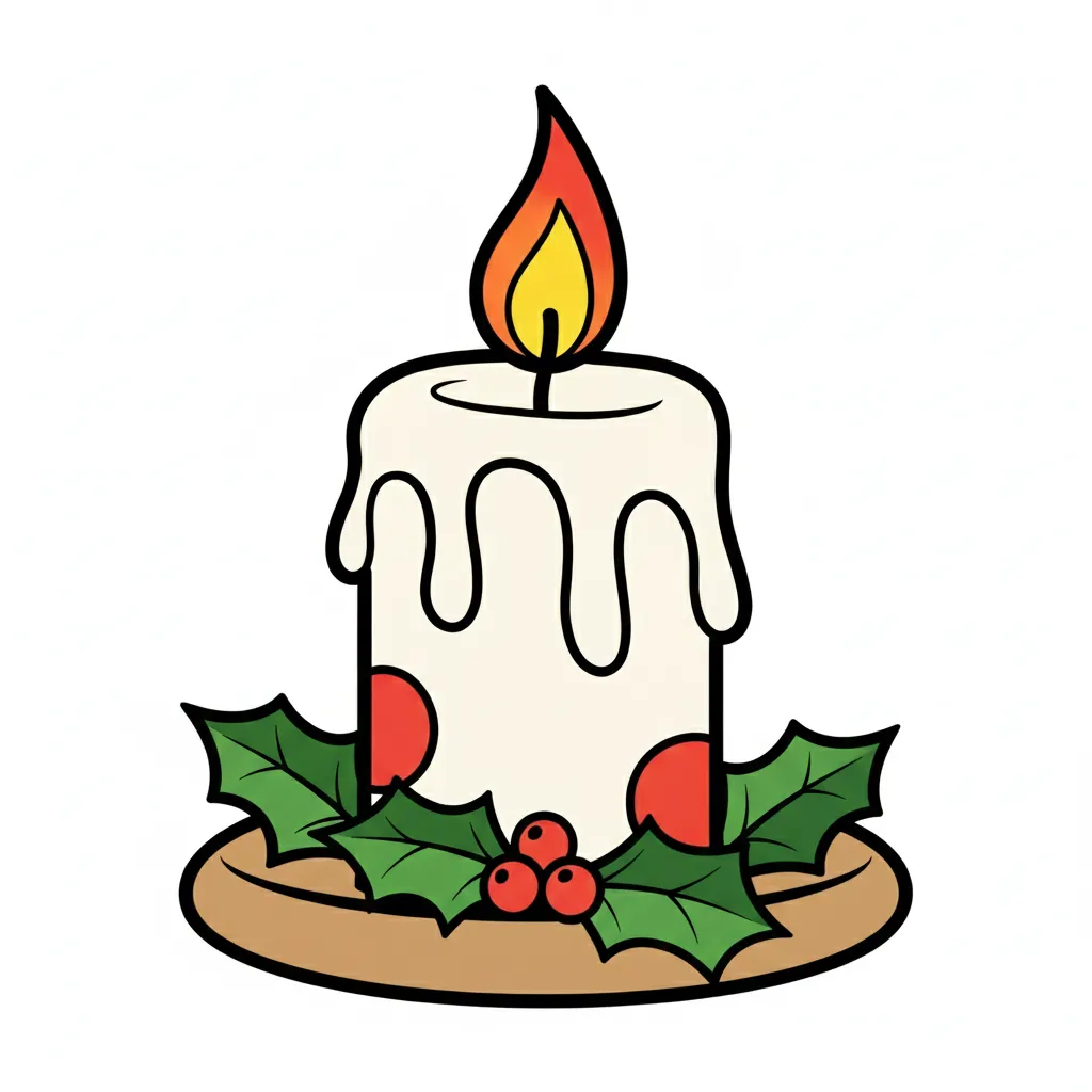 advent candle coloring page