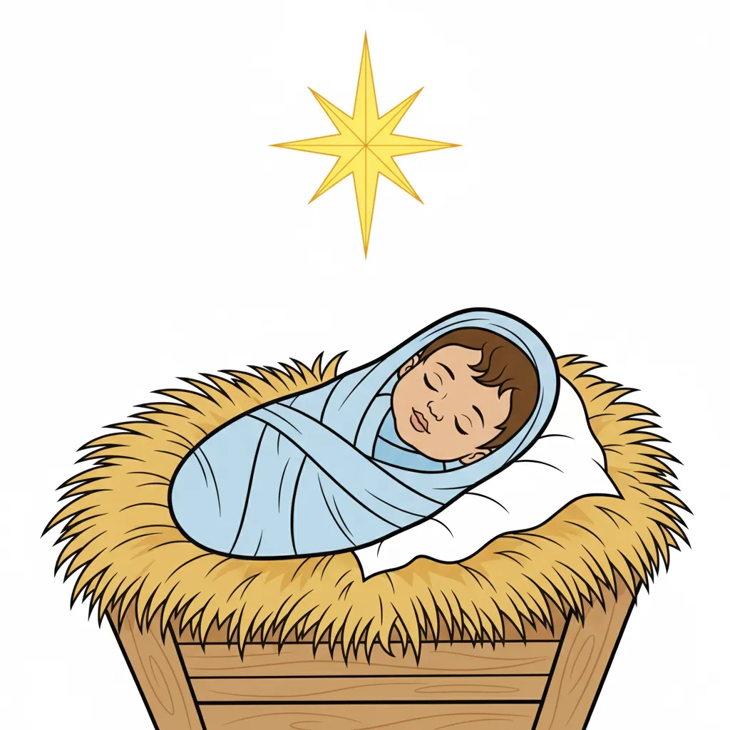 baby jesus coloring page