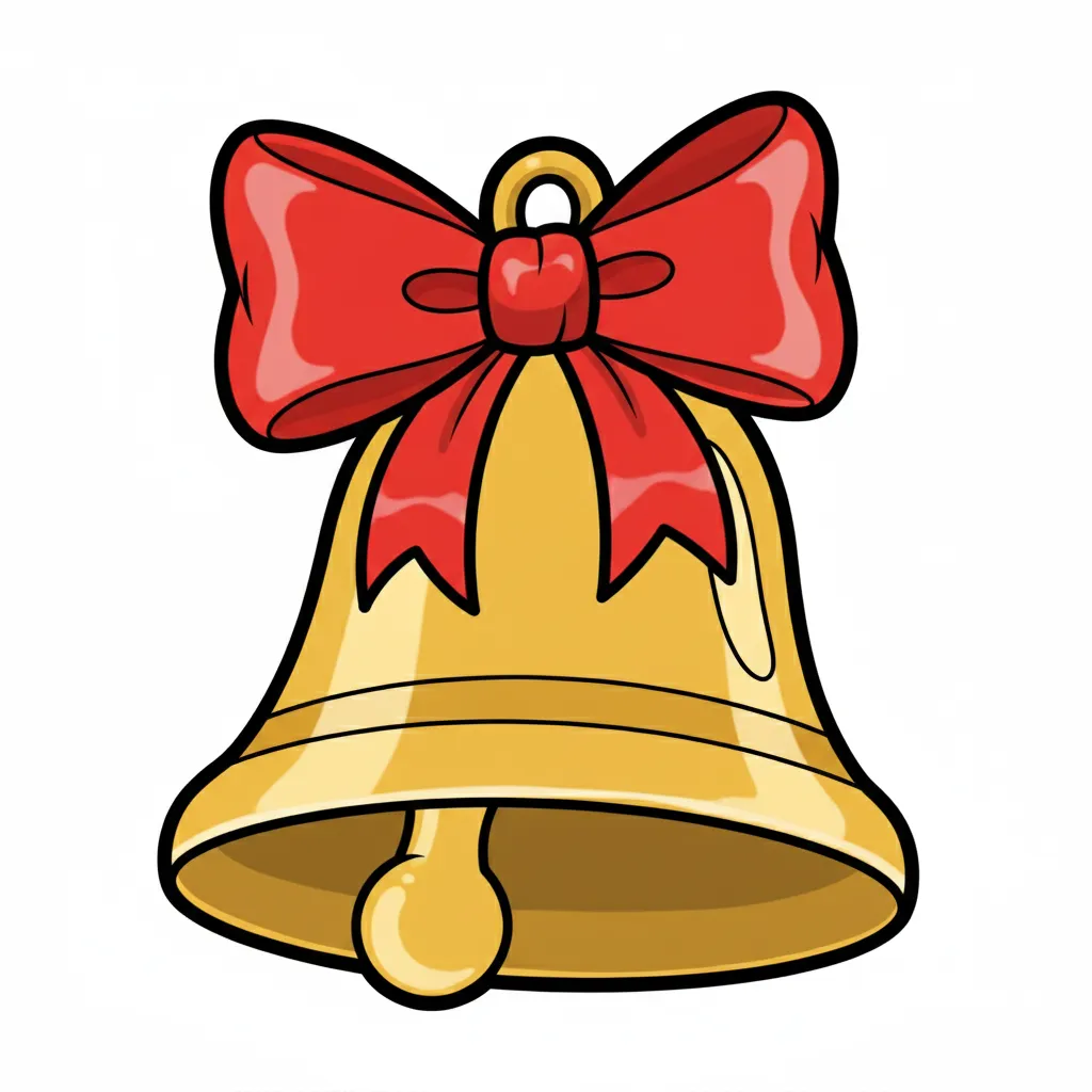 christmas bell coloring page