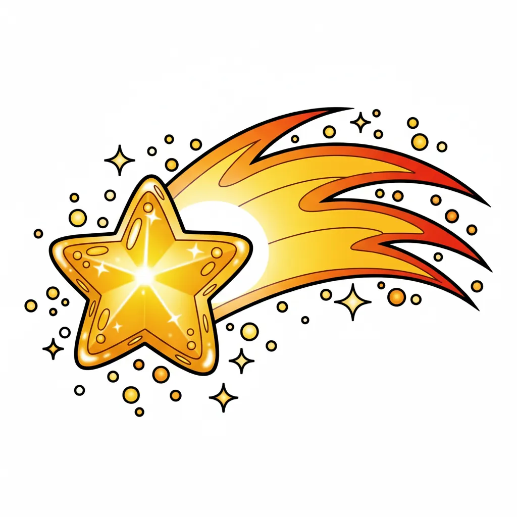 shooting star coloring page