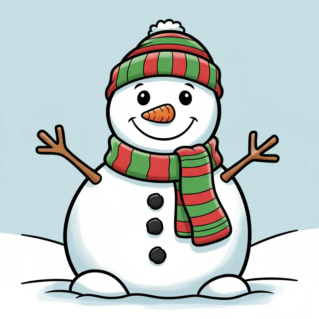 snowman coloring page