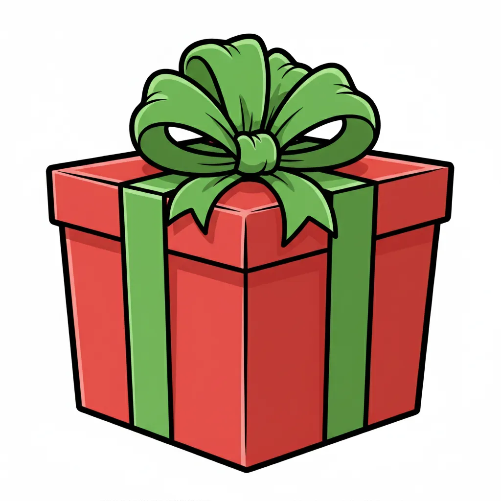 christmas gift coloring page