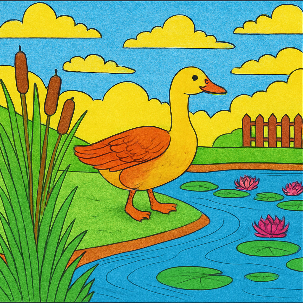 Colorful bird coloring page — free printable for kids