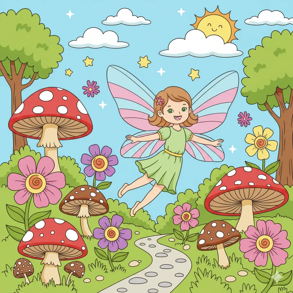 Fairy Coloring Page