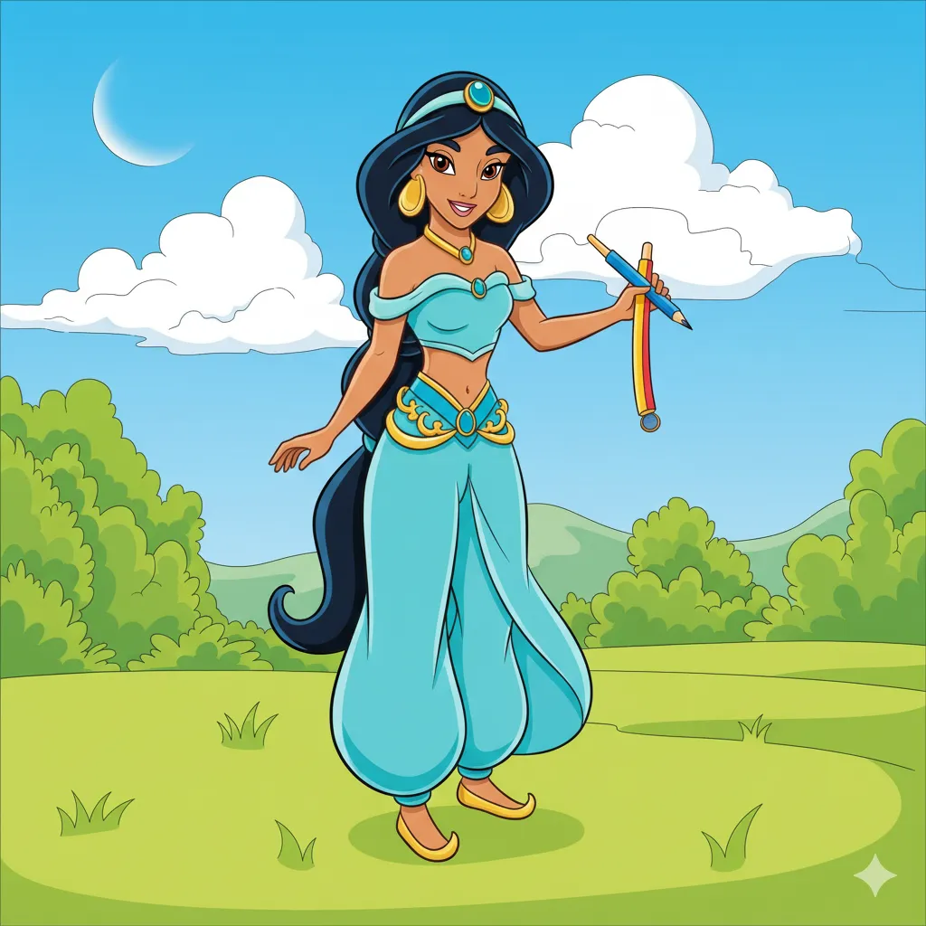 Jasmine Coloring Page