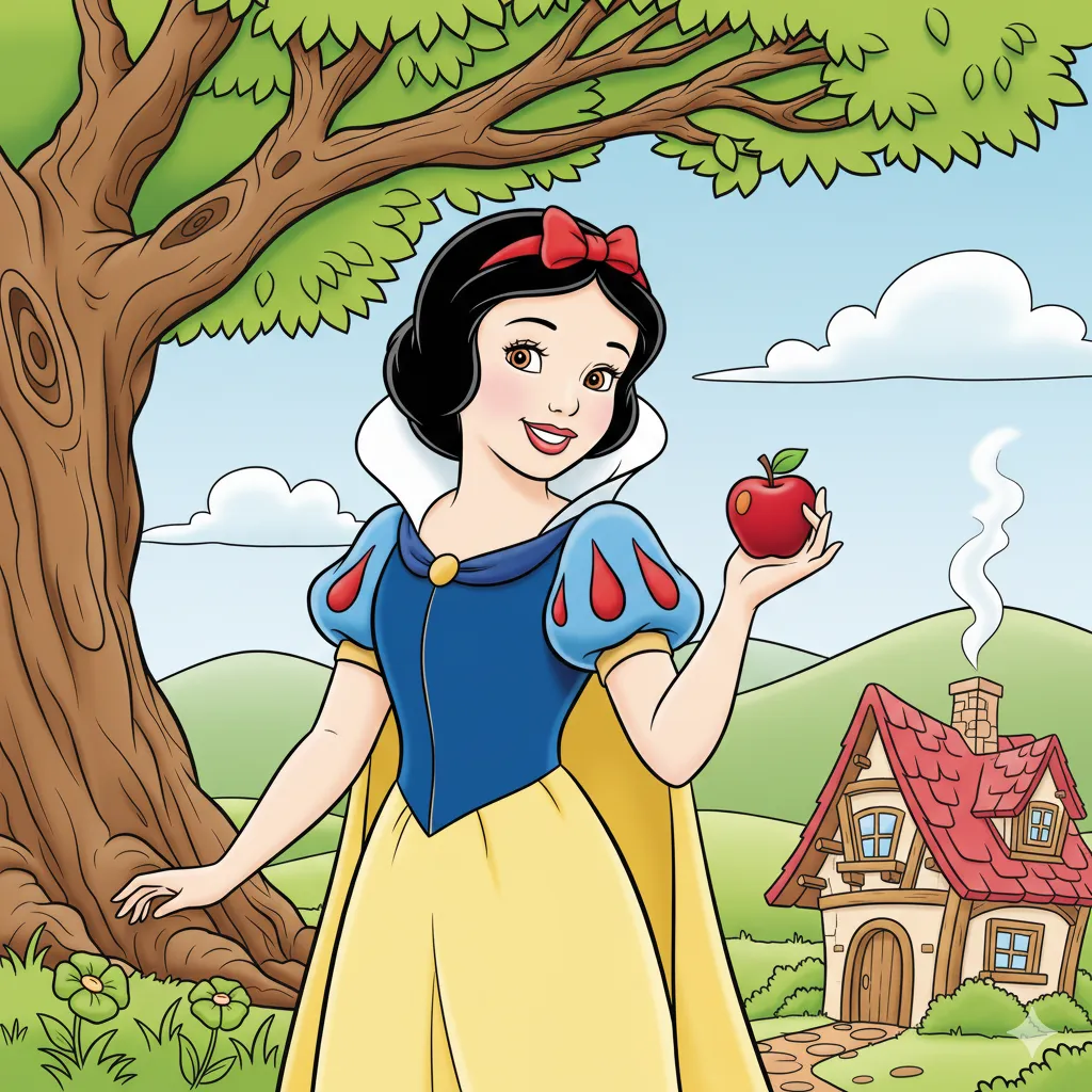 Snow White Coloring Page