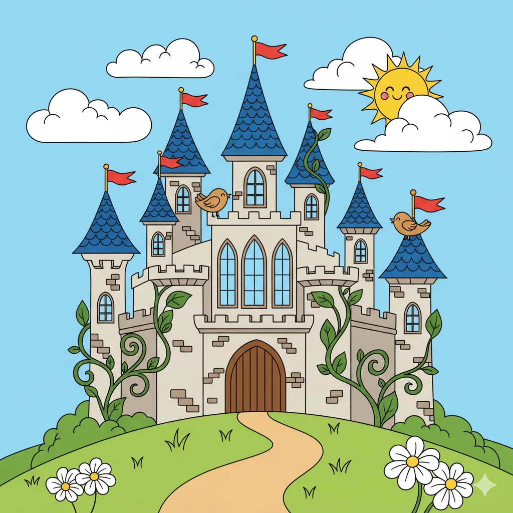 Fairytale Castle Coloring Page