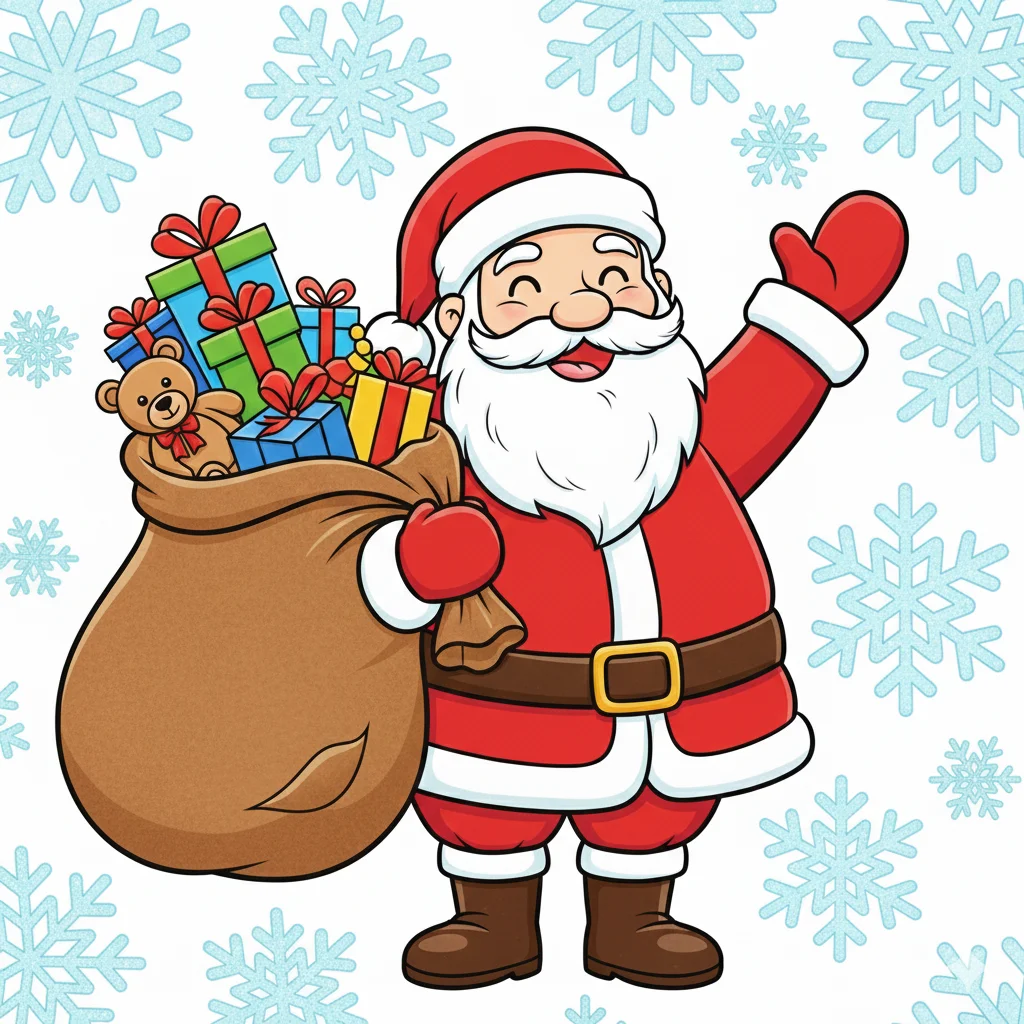 classic santa coloring page