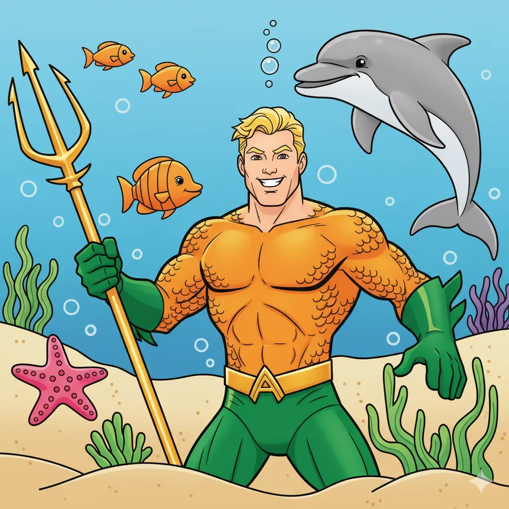 Aquaman Coloring Page