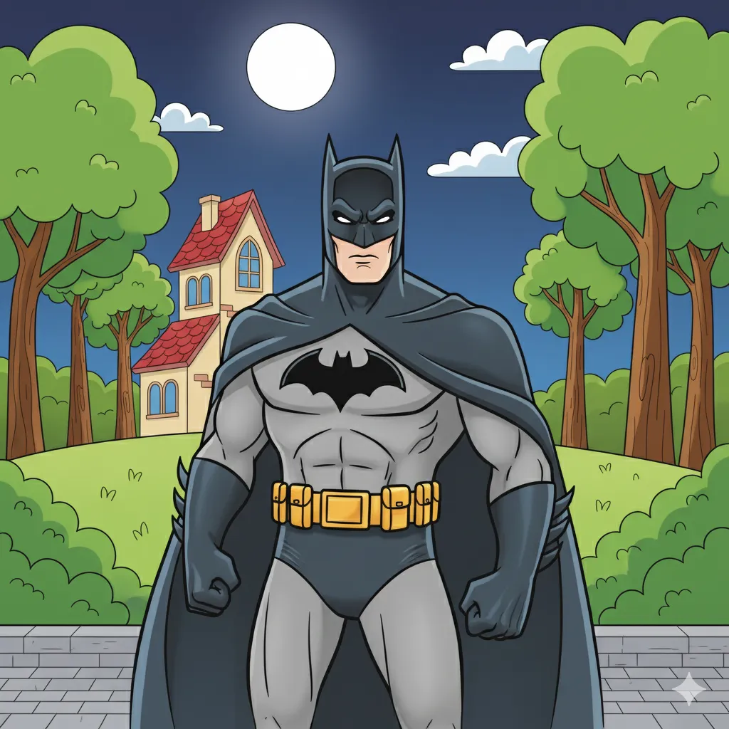 Batman superhero coloring page