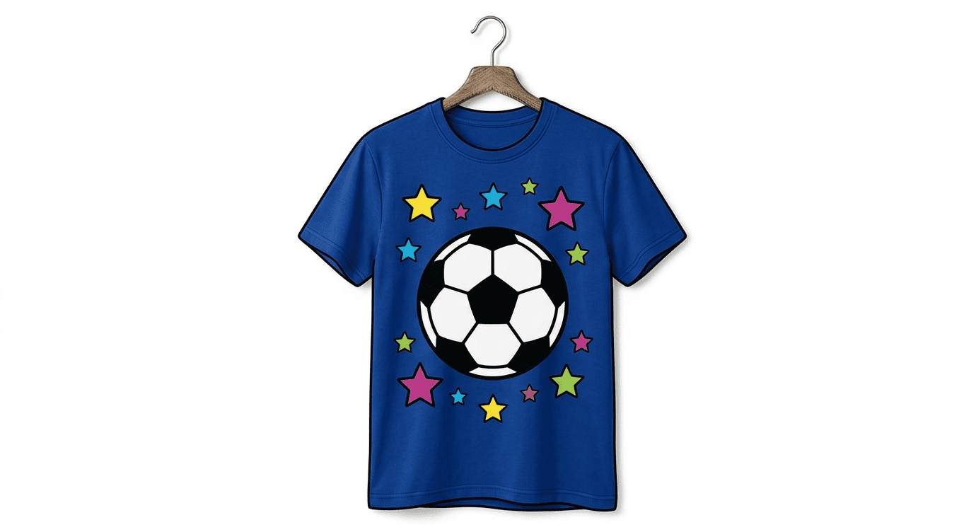 Soccer ball t-shirt coloring page